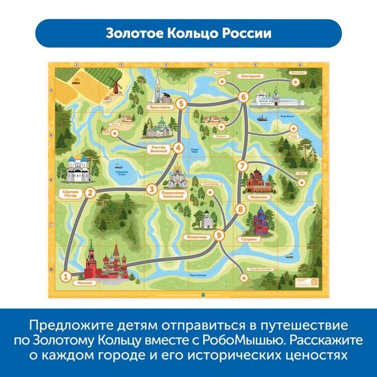 Комплект тематических полей "Чудеса России с РобоМышью" (5 элементов)